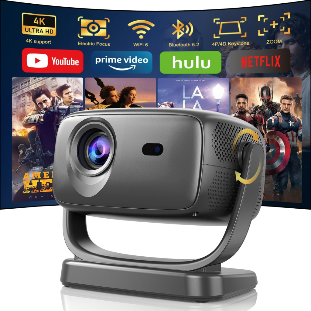 Omnicentrale 4K UHD Triple Laser Portable Smart Home Gaming Projector