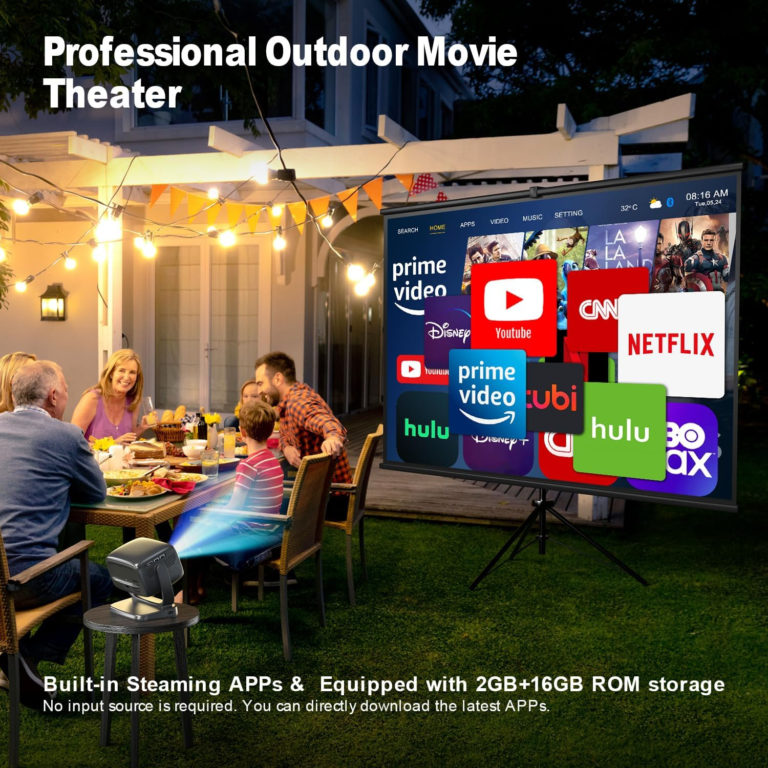 Omnicentrale Vidéoprojecteur 4K Portable Triple Laser Google TV – Image 4